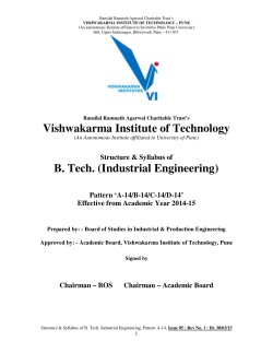 Industrial Engg. - Vishwakarma Institute of Technology