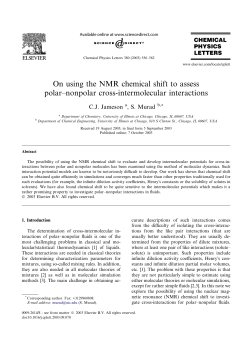 173. On using the NMR chemical shift to assess polar