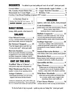 Dinner - Cowboy Ciao