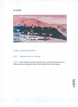 TITLE: Plant moisture stress and the water content of tree leaves at