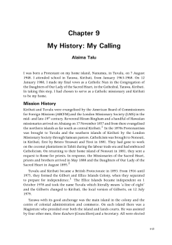 My Calling - ANU Press