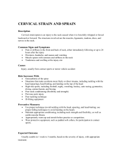 CERVICAL STRAIN AND SPRAIN(Whiplash)
