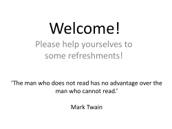 Reading Presentation Spring 2016