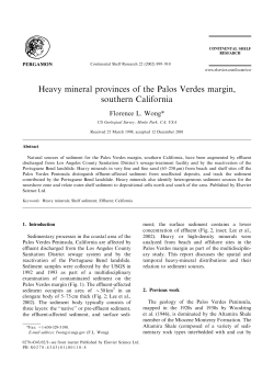 Heavy mineral provinces of the Palos Verdes margin, southern