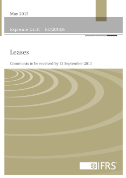 Exposure Draft Leases