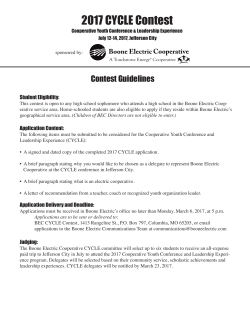 2017 CYCLE Contest - Boone Electric Cooperative