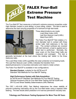 FALEX Four-Ball Extreme Pressure Test Machine