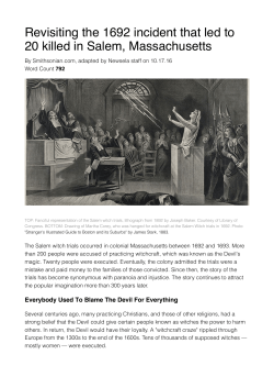 Salem Witch Trials