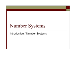 Number Systems