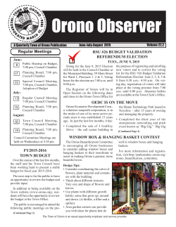 Orono Observer - Town of Orono