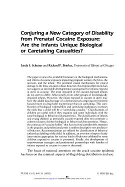 Conjuring a New Category of Disability from Prenatal Cocaine