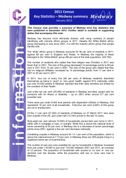 2011 Census Key Statistics