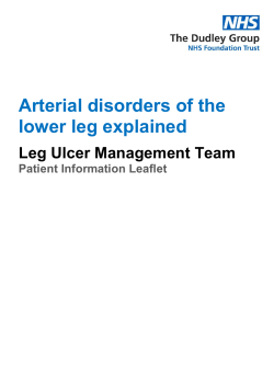 Arterial disorders of the lower leg explained V1