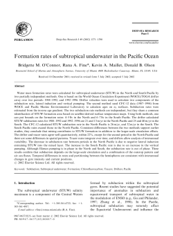 Formation rates of subtropical underwater in the Pacific Ocean