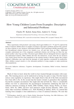 How Young Children Learn From Examples: Descriptive and