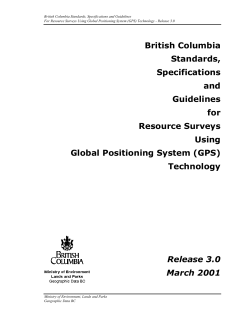 British Columbia Standards, Specifications and Guidelines for