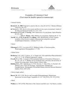 Examples of Literature Cited