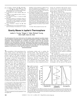 Gravity Waves in Jupiter`s Thermosphere