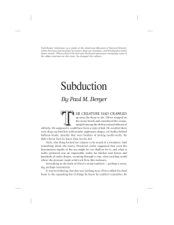 Subduction - Paul M. Berger