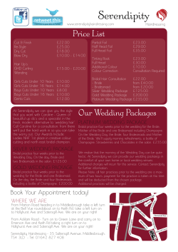 Serendipity Hairdressing Price List