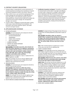 Sample Contract - OneGuard Home Warranties