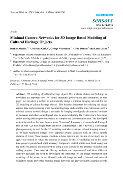 Minimal Camera Networks for 3D Image Based