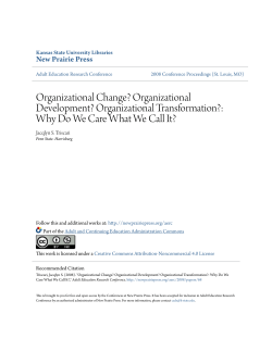 Organizational Change? Organizational