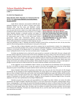Nelson Mandela Biography