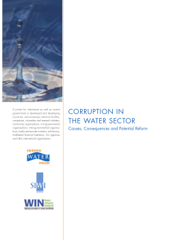 Corruption in the Water SeCtor