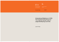 International Relations in 2030: The Transformative Power of Large