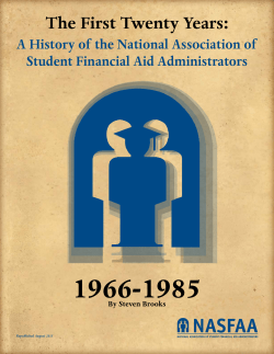 A History of the National Association of Student Financial Aid