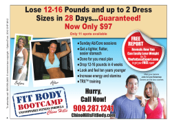 Lose 12-16 Pounds and up to 2 Dress Sizes in 28 Days...Guaranteed!