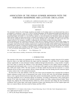 Association of the Indian summer monsoon with the northern
