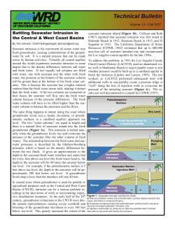 Battling Seawater Intrusion in the Central and West Coast Basin