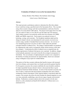 Evaluation of Setback Levees on the Sacramento River
