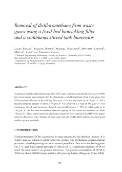 Removal of dichloromethane from waste gases using a