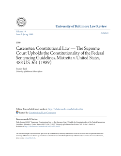 Casenotes: Constitutional Law&mdash;The Supreme Court Upholds the
