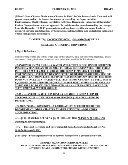 DRAFT FEBRUARY 13, 2015 DRAFT (Editor`s Note: Chapter 78a is