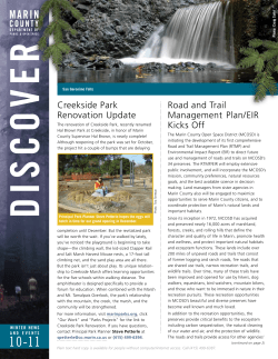 Creekside Park Renovation Update Road and