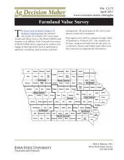 Farm Land Value Survey - Iowa State University Extension and