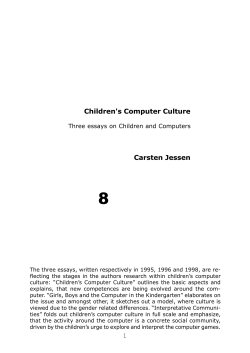 Children`s Computer Culture Carsten Jessen