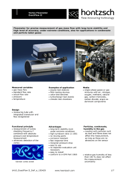 Functional principle &bull; measurement of vortex shedding frequency f