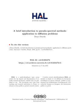 A brief introduction to pseudo-spectral methods - Cel
