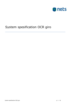 System spesification OCR giro