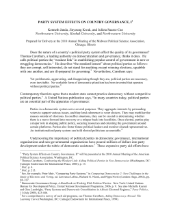 Party System Effects on Country Governance