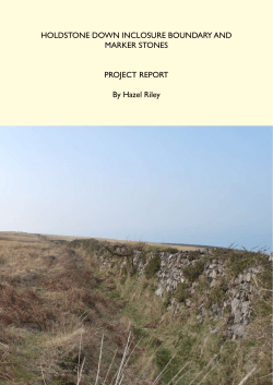 HOLDSTONE DOWN INCLOSURE BOUNDARY AND MARKER