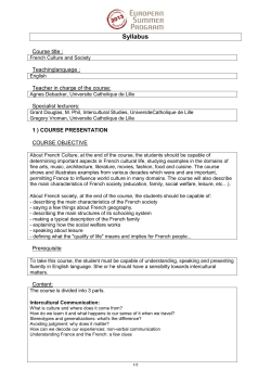 Fiche de cours &agrave; renseigner - Universit&eacute; Catholique de Lille