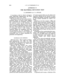 the bacterial mutation test