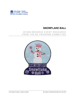 Snowflake Ball Toolkit - Girl Guides of Canada