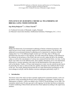 INFLUENCE OF PH DURING CHEMICAL WEATHERING OF